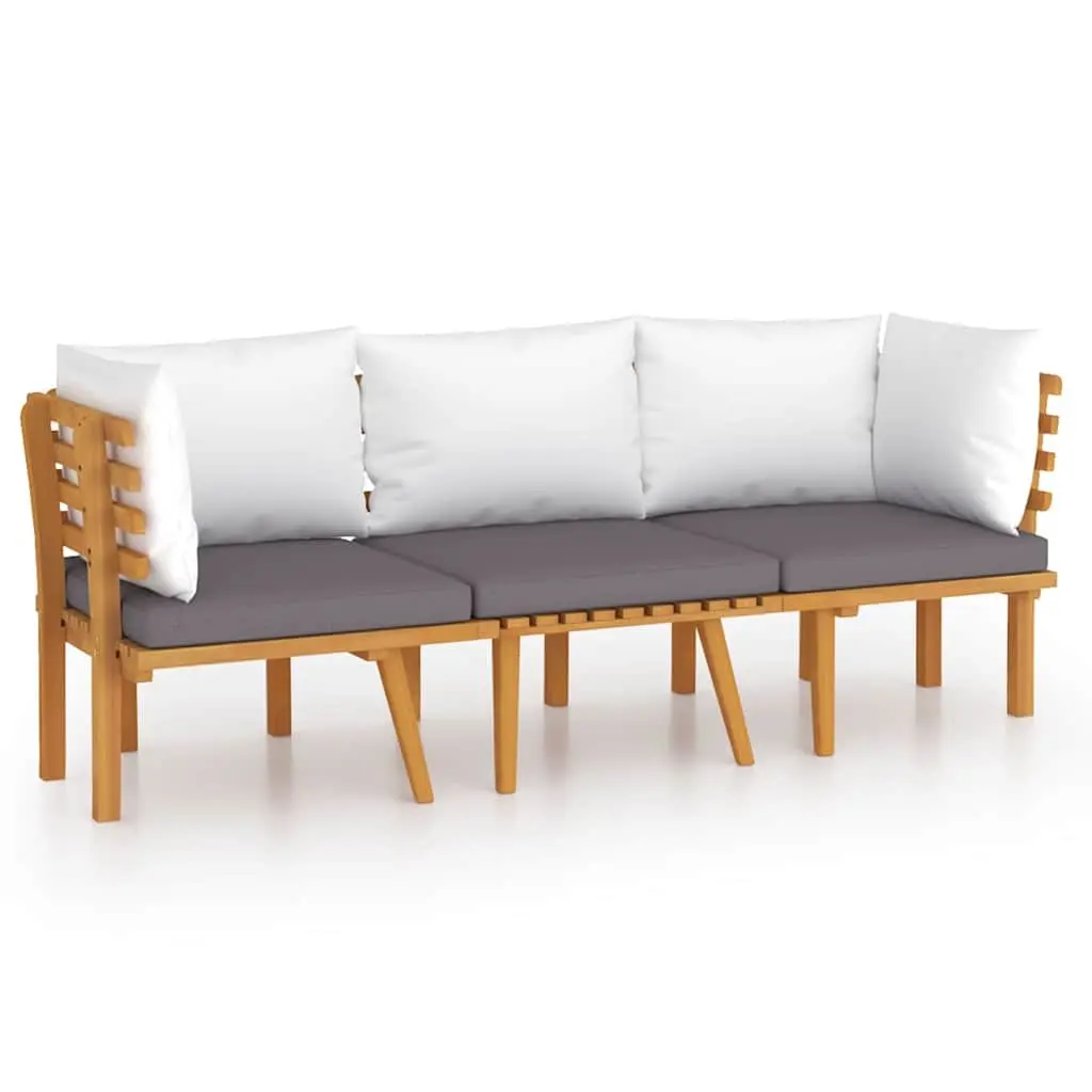 3 Piece Garden Lounge Set Outdoor Patio Furniture Solid Wood Acacia Brown