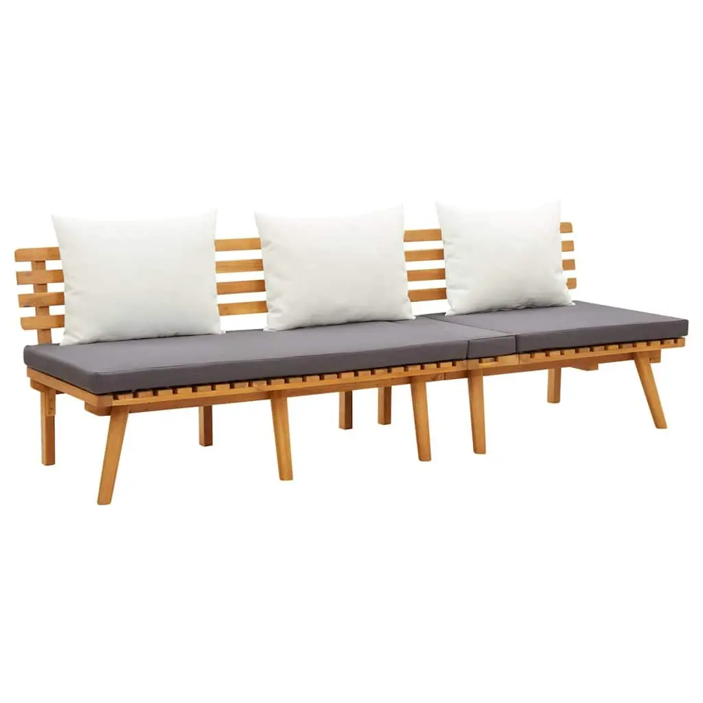 3 Piece Garden Lounge Set Outdoor Furniture Solid Wood Acacia Brown with Cushions