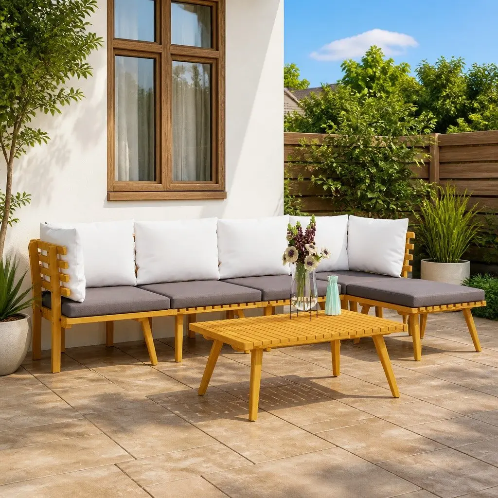 6 Piece Garden Lounge Set for Lasting Comfort