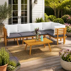 Practical 6-Piece Garden Lounge Set with Comfort and Style