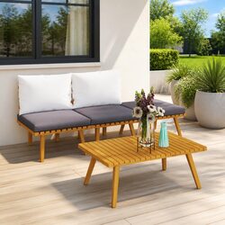Comfortable Acacia Wood Lounge Set for Your Patio