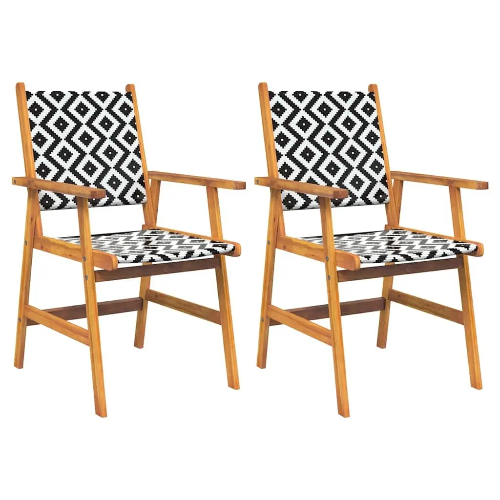Garden Dining Set 3 Piece Outdoor Patio Furniture Brown Solid Wood Table Chairs