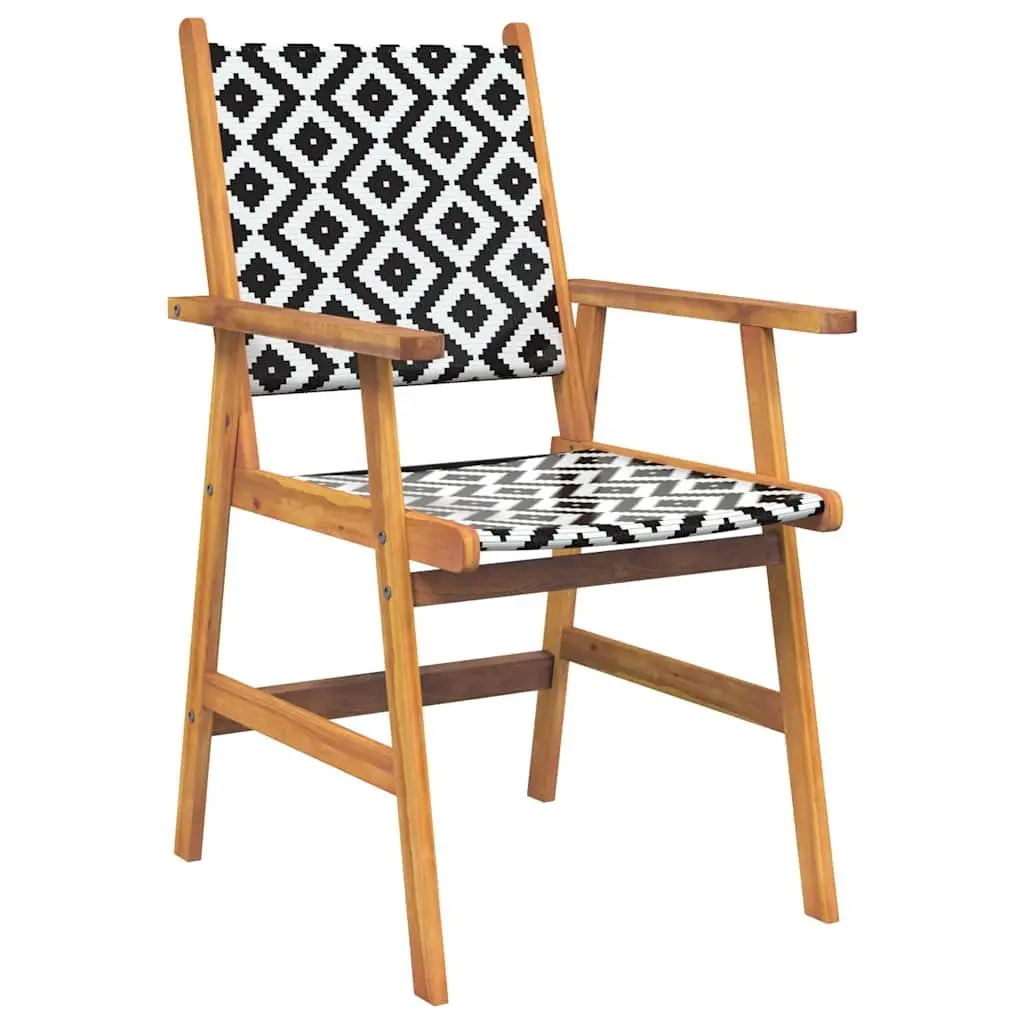 Garden Dining Set 5 Piece Outdoor Patio Furniture Solid Wood Brown