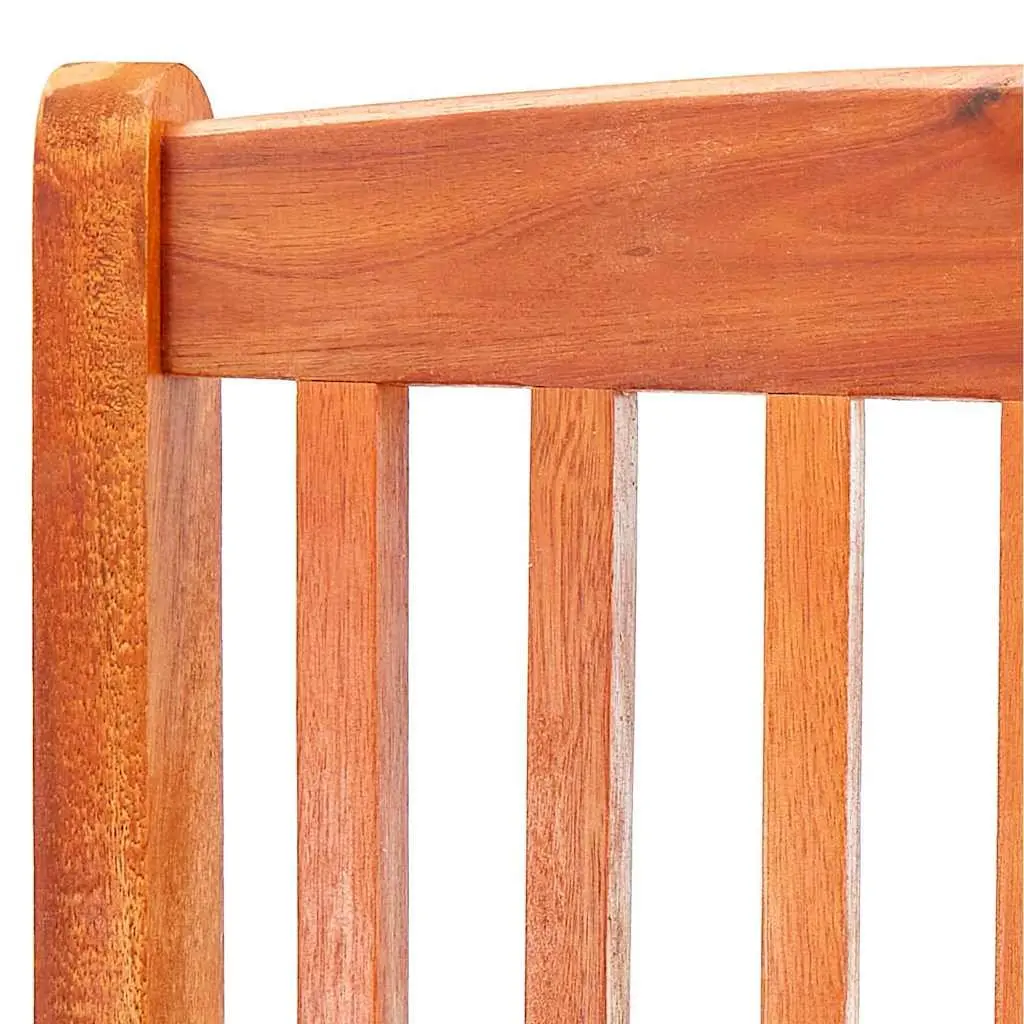 Folding Garden Chairs Eucalyptus Wood Outdoor Dining Set 6 Piece Brown