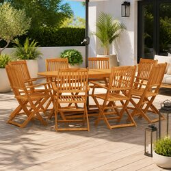 Reliable and Versatile 9 Piece Outdoor Dining Set