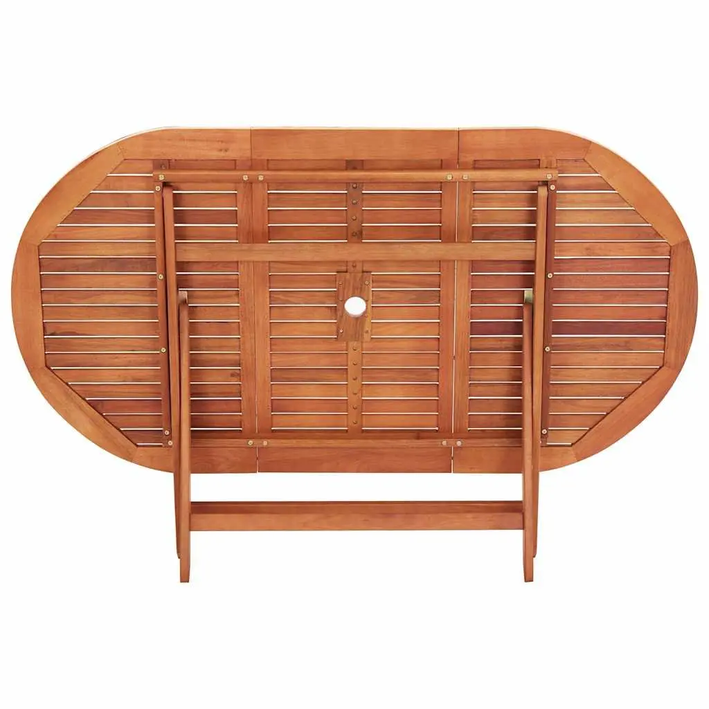 Outdoor Dining Set 9 Piece Folding Garden Patio Furniture Eucalyptus Wood Brown
