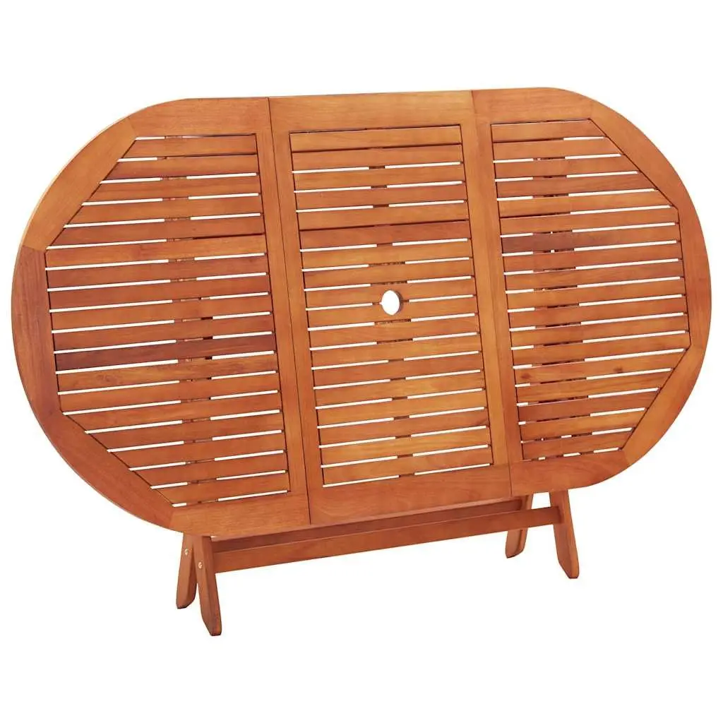 7 Piece Folding Outdoor Dining Set Eucalyptus Wood Garden Patio Table Brown