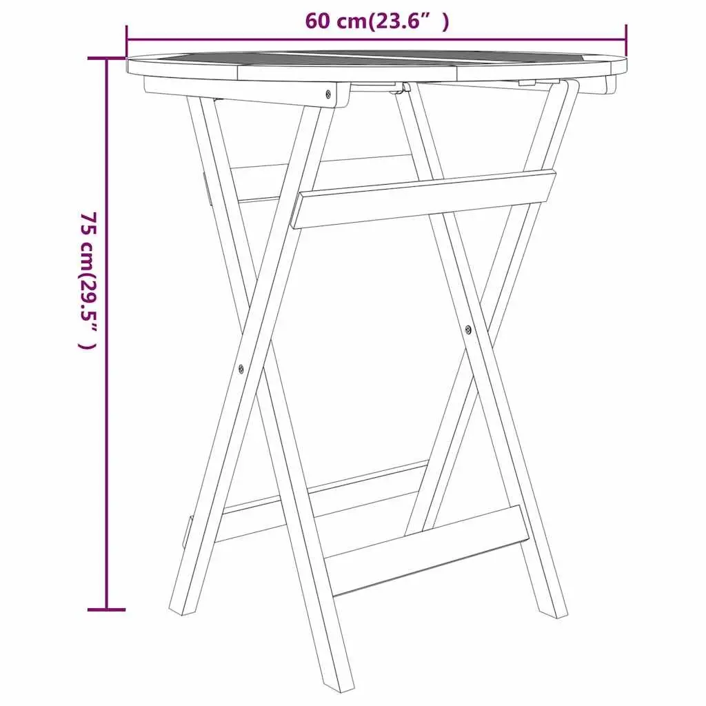 3 Piece Teak Wood Outdoor Dining Set