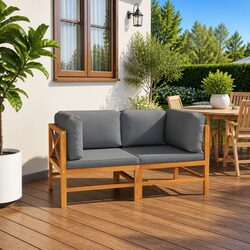 Comfortable 2-Seater Garden Sofa with Durable Build