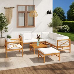 Comfortable 8-Piece Garden Lounge Set for Outdoor Relaxation