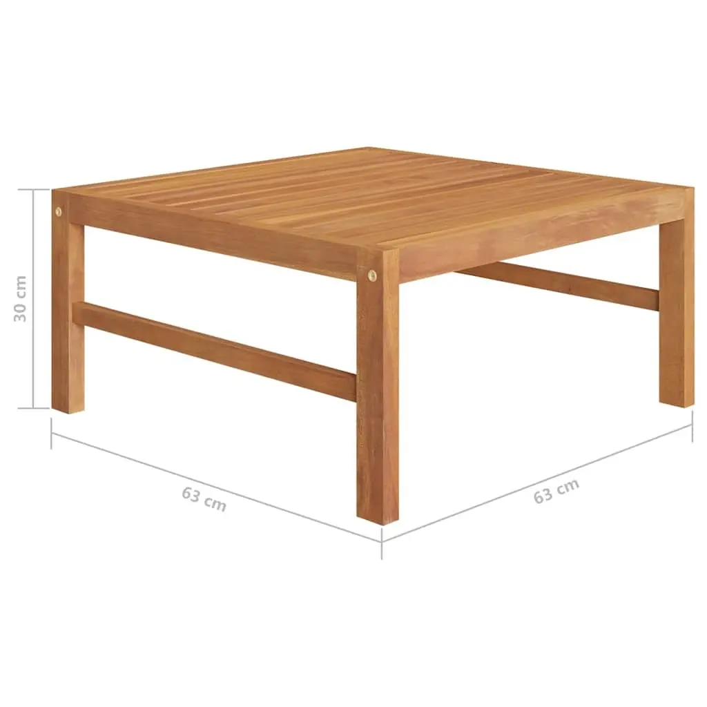 Garden Lounge Set 8 Piece Outdoor Furniture Teak Wood Cream Cushions