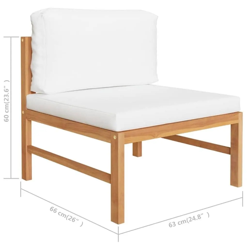 Garden Lounge Set 8 Piece Outdoor Furniture Teak Sofa with Cushions