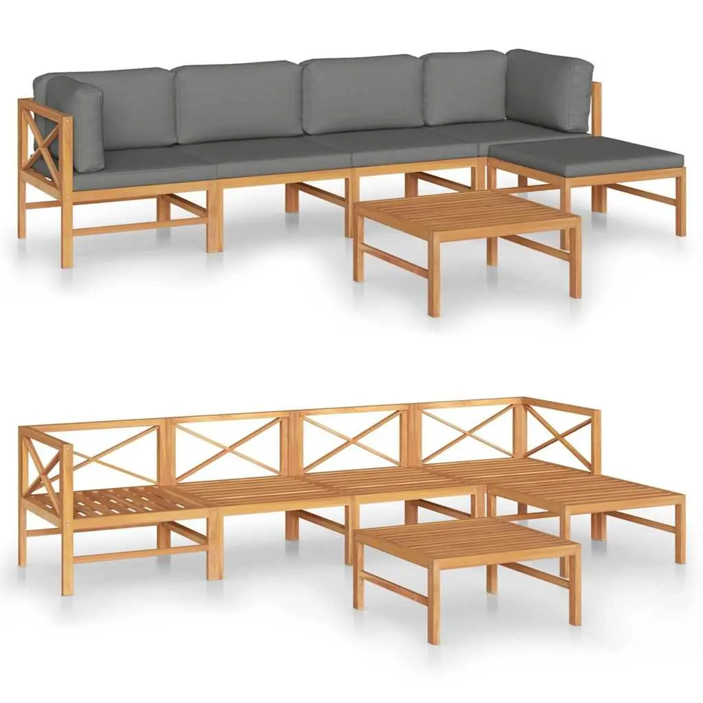 6-Piece Teak Garden Lounge Set