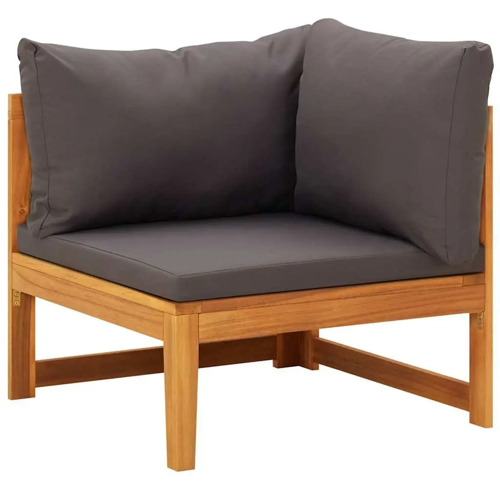 Garden Lounge Set Outdoor Furniture 3 Piece Acacia Wood Grey