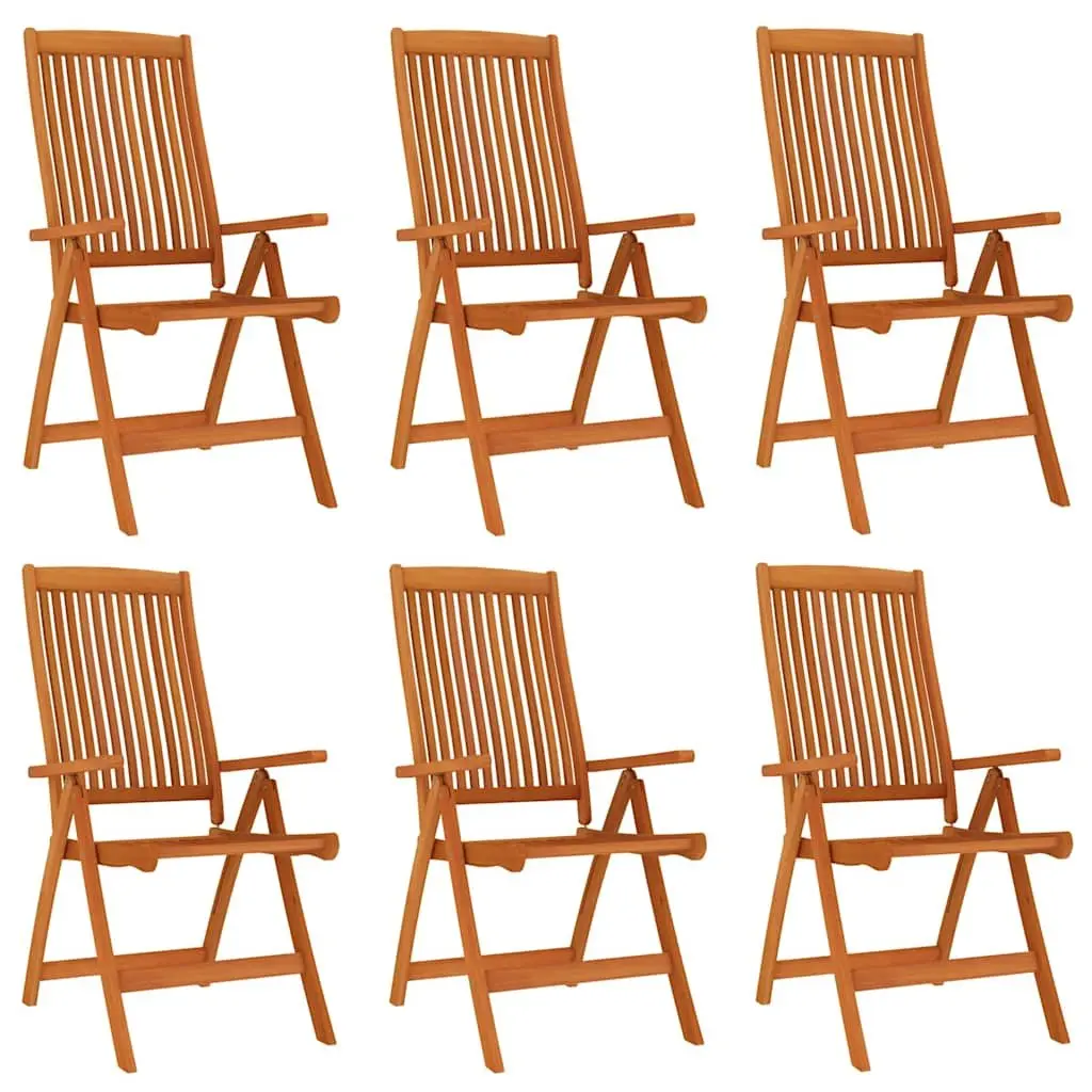 Garden Dining Set 7 Piece Outdoor Patio Extendable Table Reclining Chairs Brown