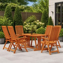 Quality 7-Piece Eucalyptus Dining Set for Great Value