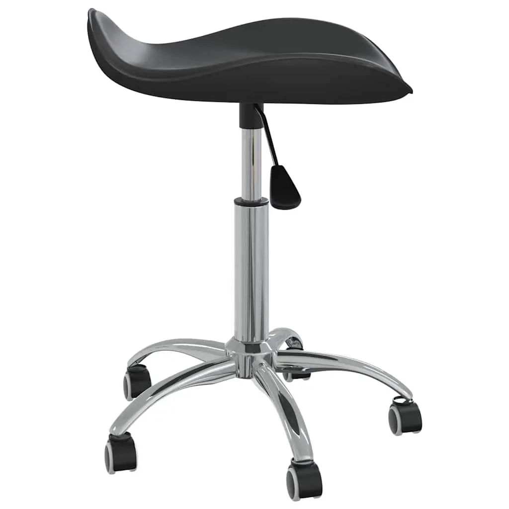 Office Chair Adjustable Height Swivel 360 Degree Mobility Black Faux Leather