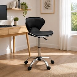 Reliable Black Faux Leather Office Chair for Everyday Use