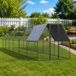 Reliable Outdoor Chicken Cage Enclosure 2x12x2m Galvanised Steel