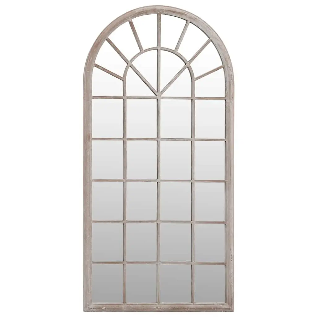 Mirror Wall Mounted Indoor Decor 90x45 cm Cream Iron Frame