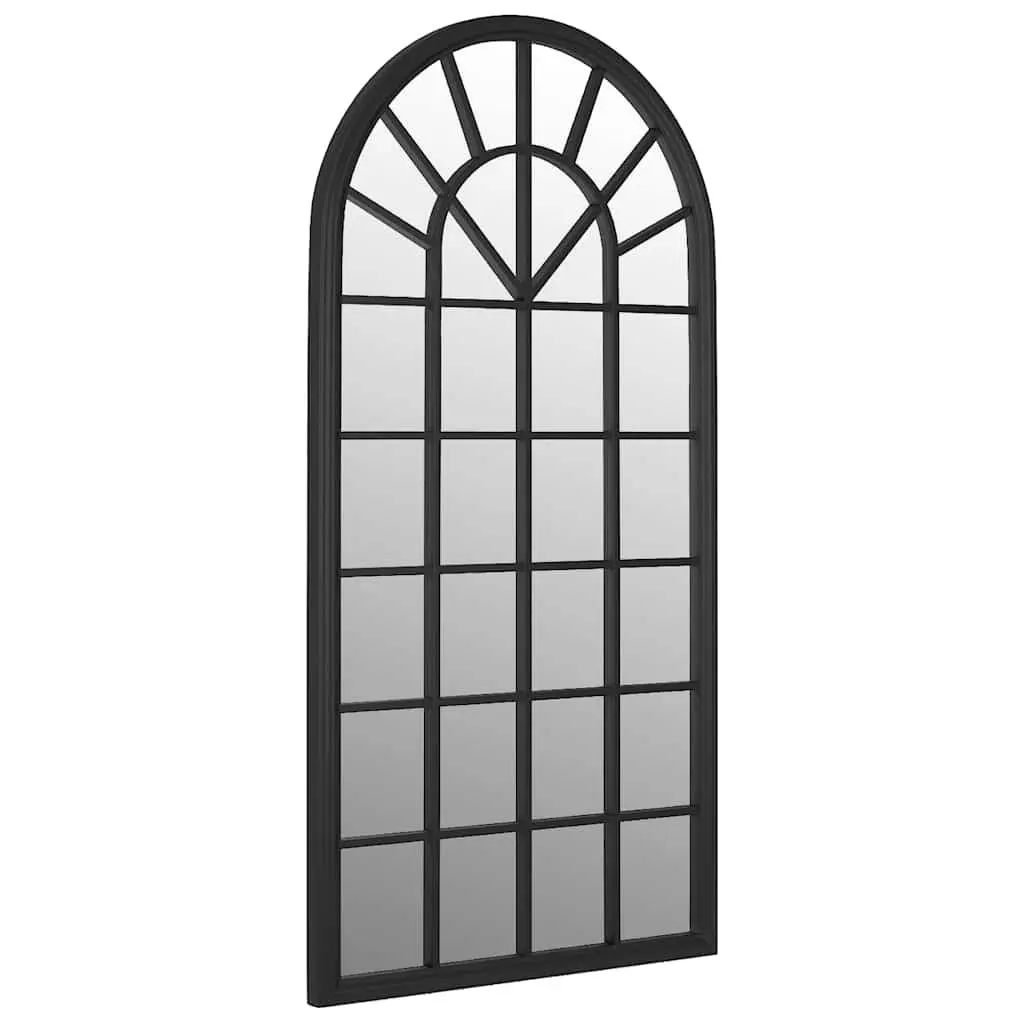 Indoor Wall Mounted Decorative Accent Mirror 90x45cm Black Iron Frame