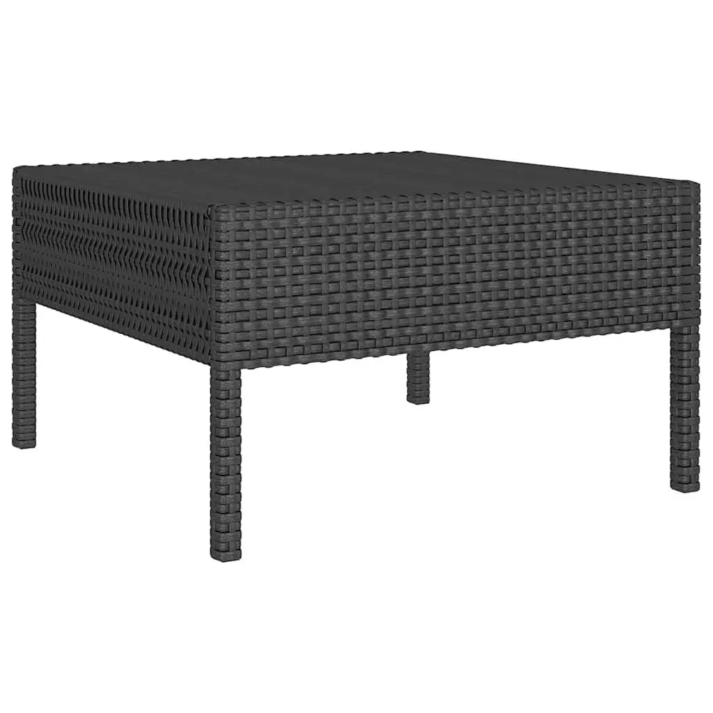 Outdoor Furniture Set 12 Piece Modular Seating Black PE Rattan Patio Sofa
