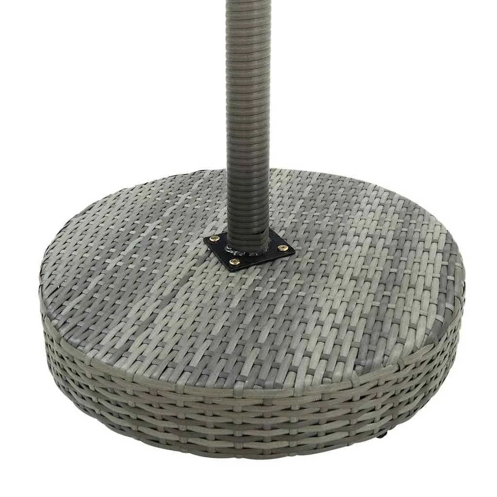 3 Piece Garden Bar Set Outdoor Dining Table Stools Cushions Grey