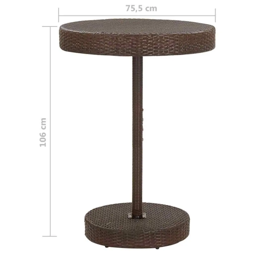 Garden Bar Set 5 Piece with Cushions Poly Rattan Outdoor Patio Table Stools Set