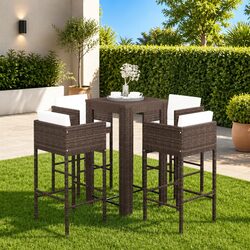 Reliable 5 Piece Garden Bar Set with Comfort Features