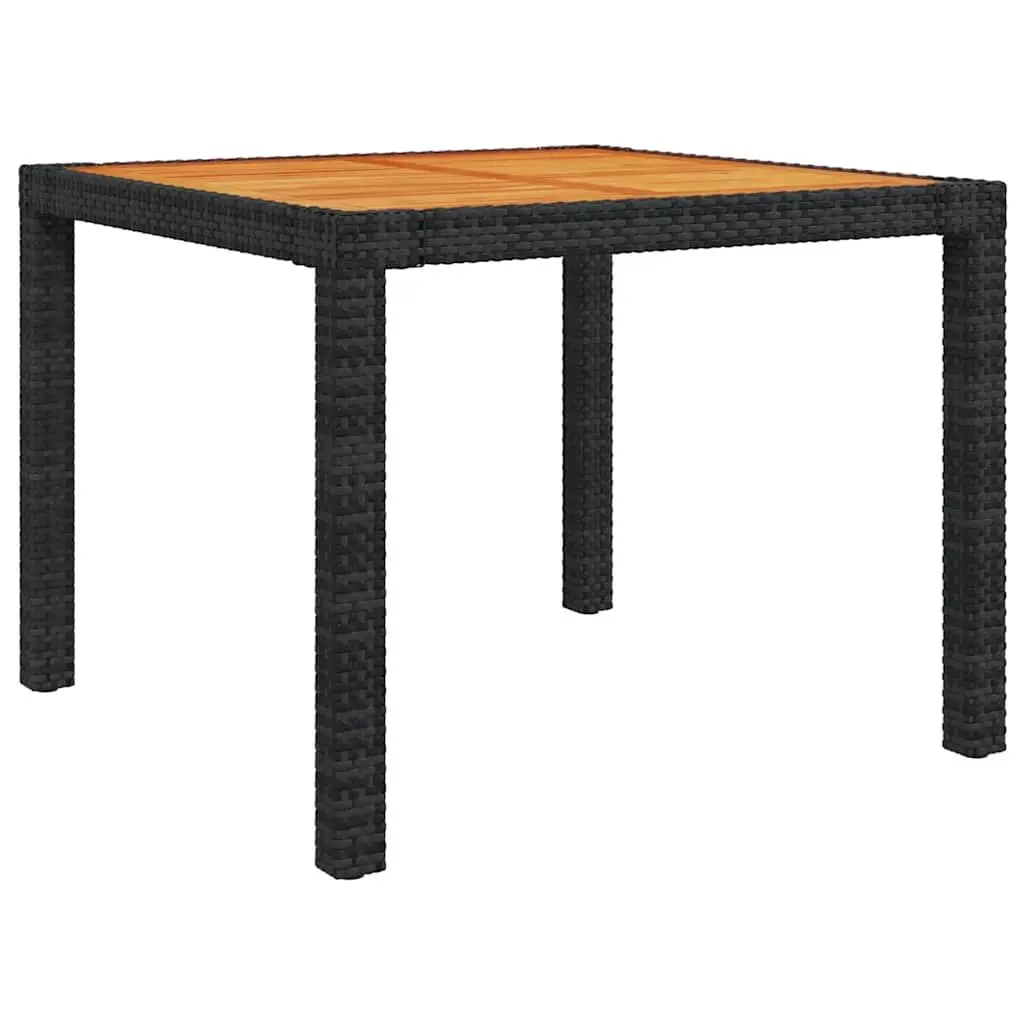Black Poly Rattan Outdoor Dining Set