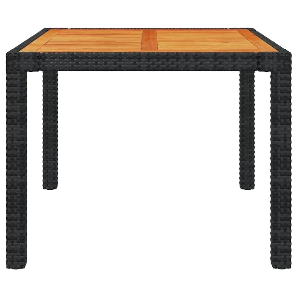 Black Poly Rattan Outdoor Dining Set