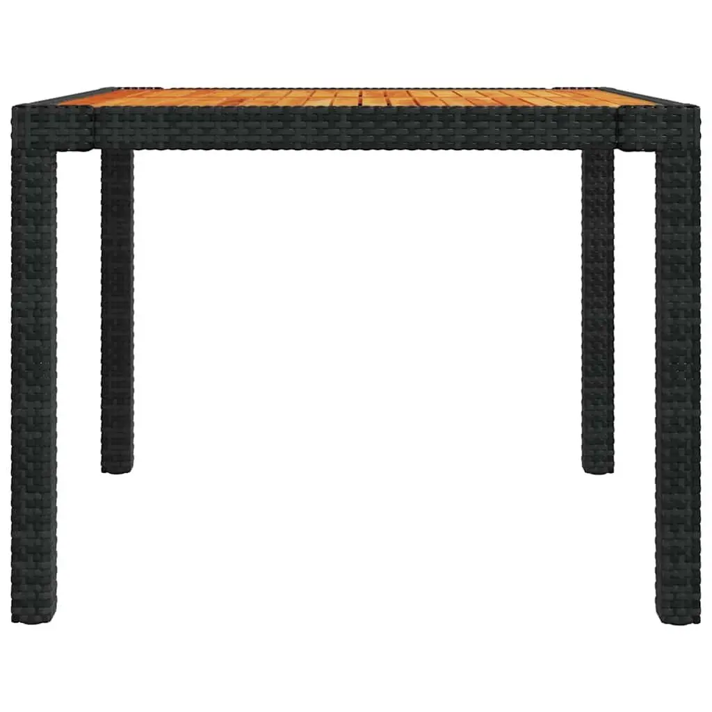Black Poly Rattan Outdoor Dining Set