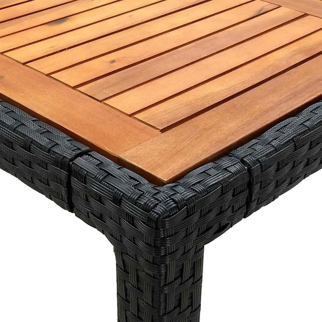 Outdoor Dining Set 5 Piece with Cushions Poly Rattan Steel Frame Garden