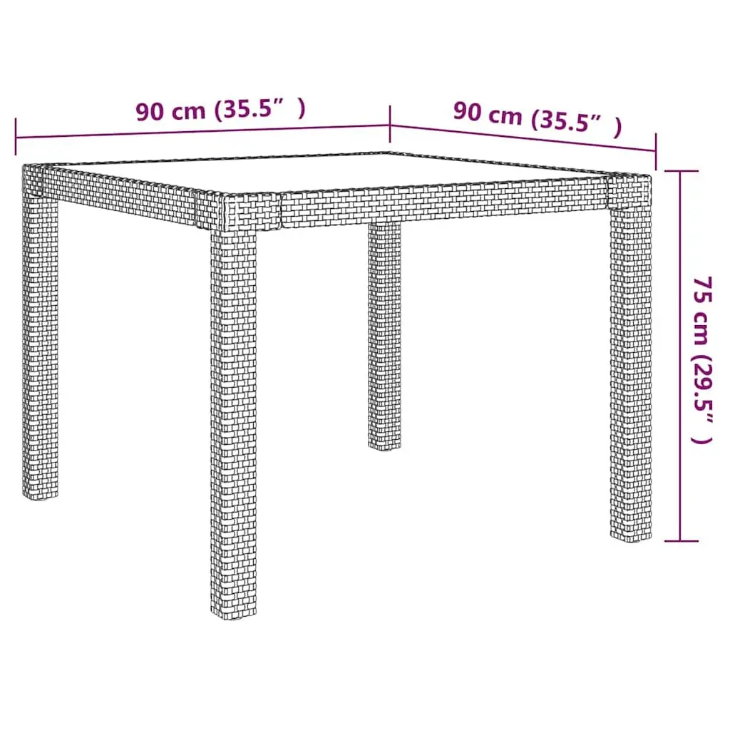 Outdoor Dining Set in Grey with Cushions
