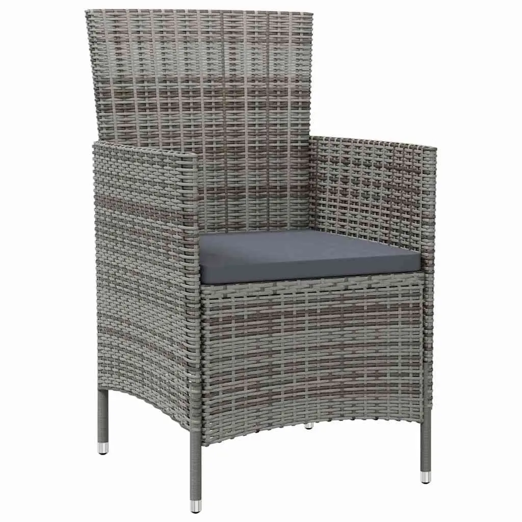 Outdoor Dining Set in Grey with Cushions