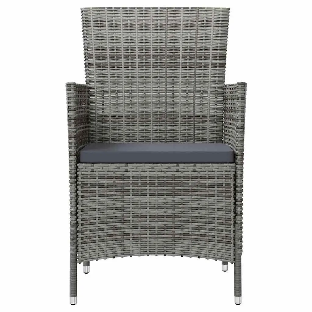 Outdoor Dining Set in Grey with Cushions