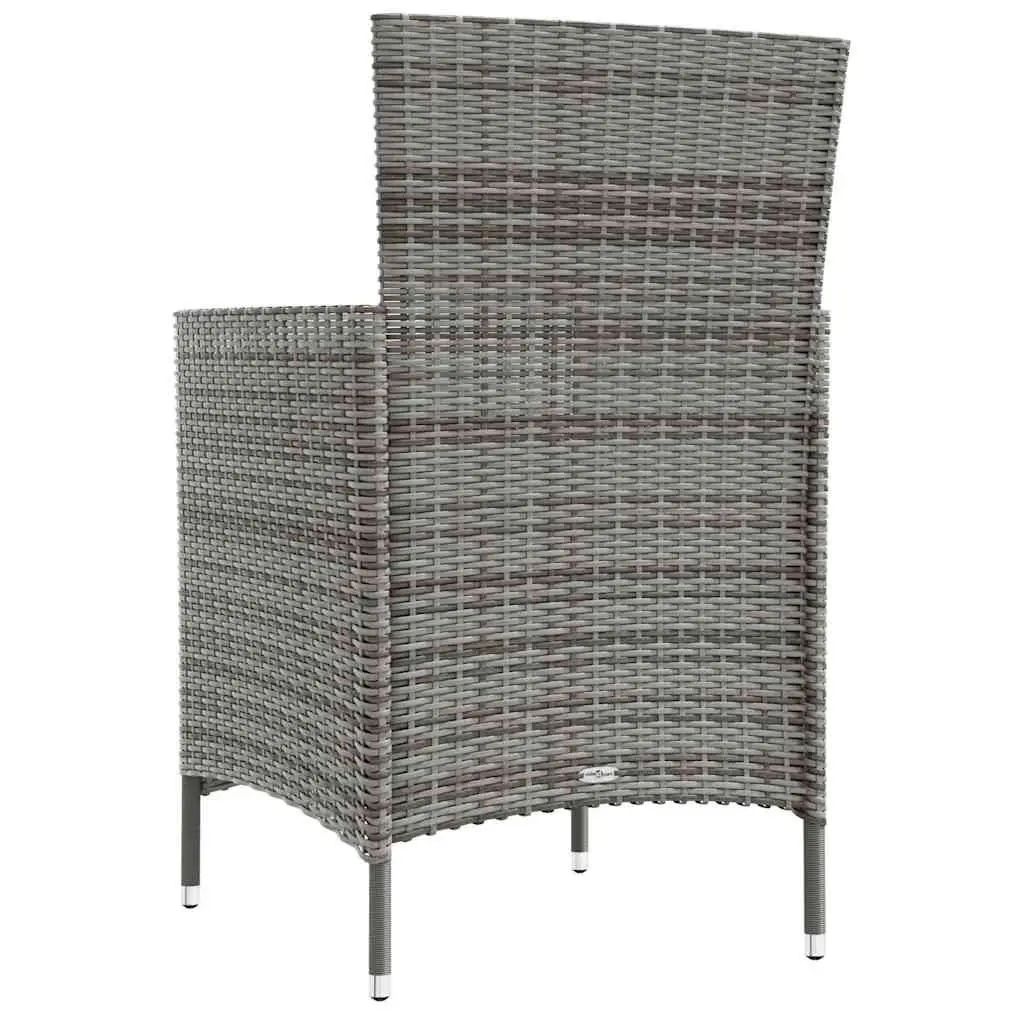 Outdoor Dining Set in Grey with Cushions