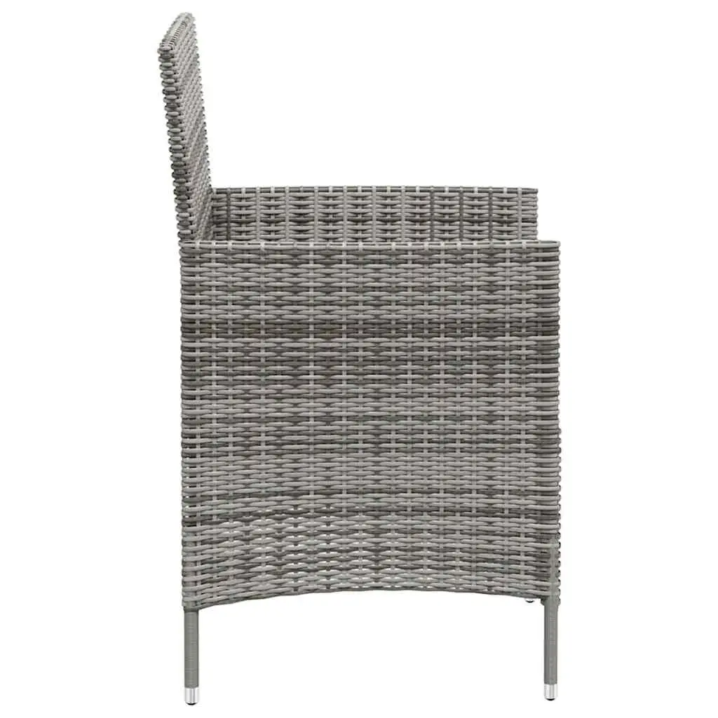 Outdoor Dining Set in Grey with Cushions