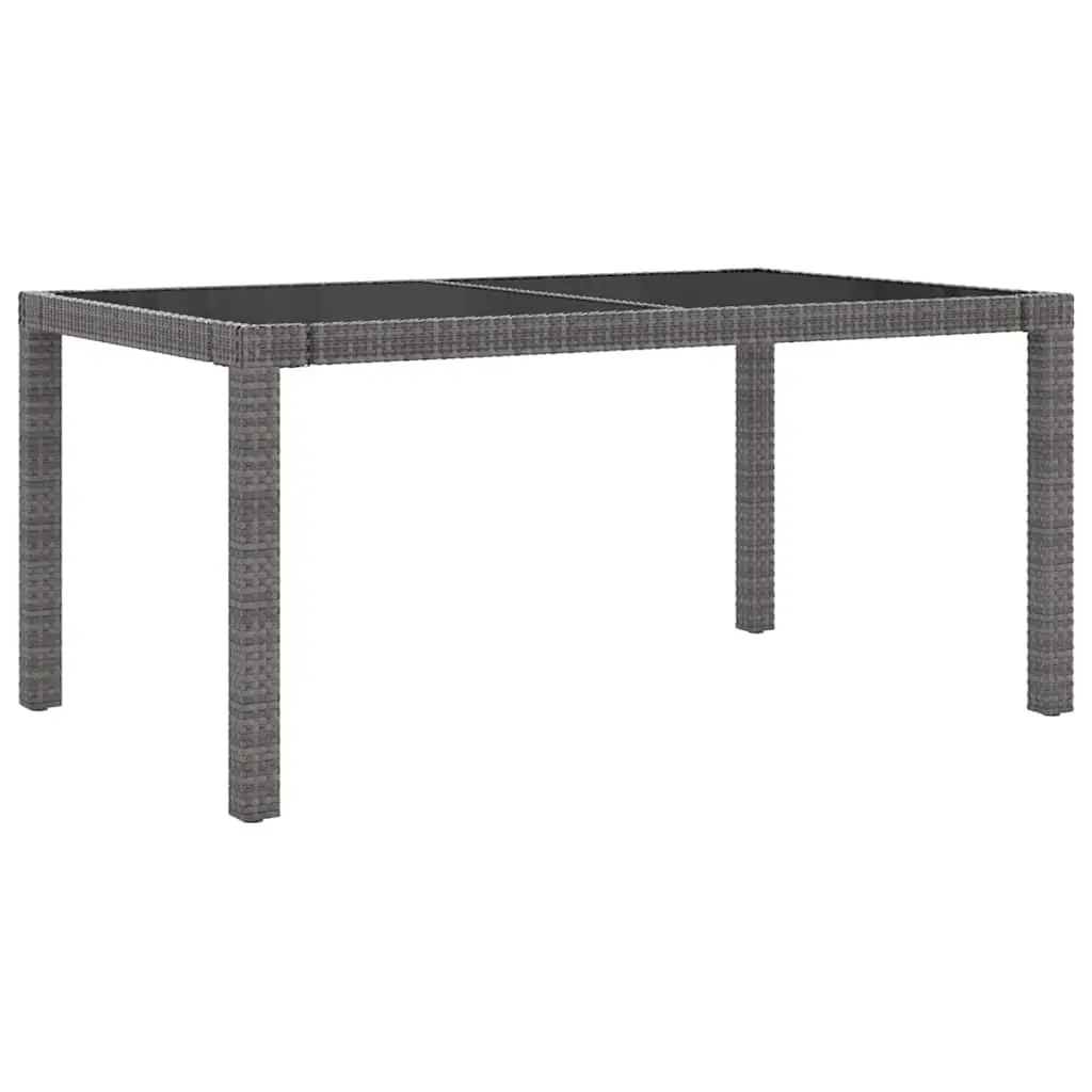 Outdoor Dining Set 5 Piece Garden Furniture Grey PE Rattan Steel Frame
