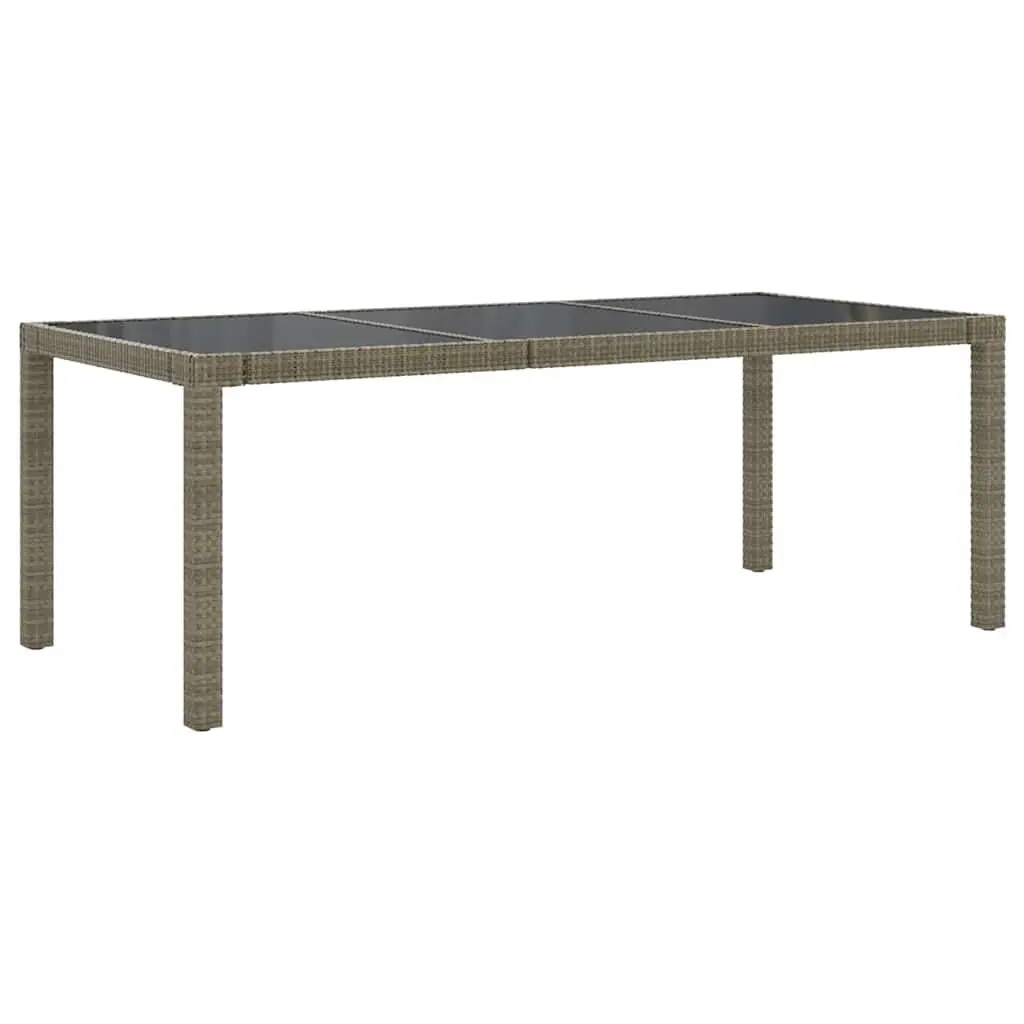 Garden Furniture Set 7 Piece Outdoor Dining Grey Poly Rattan with Cushions