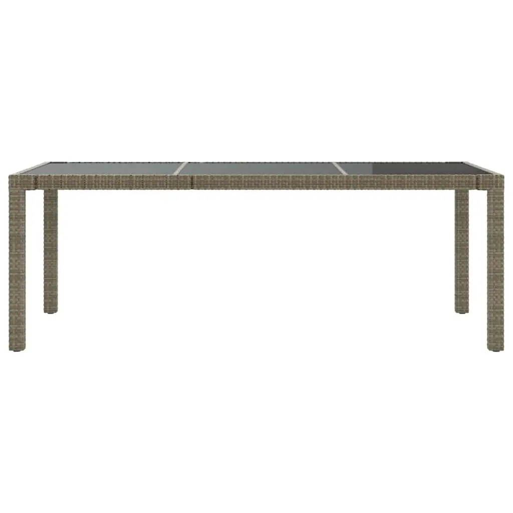 Garden Furniture Set 7 Piece Outdoor Dining Grey Poly Rattan with Cushions