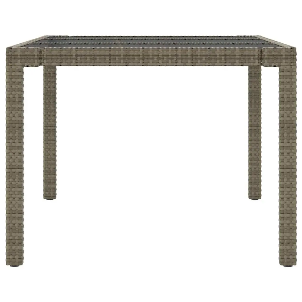 Garden Furniture Set 7 Piece Outdoor Dining Grey Poly Rattan with Cushions