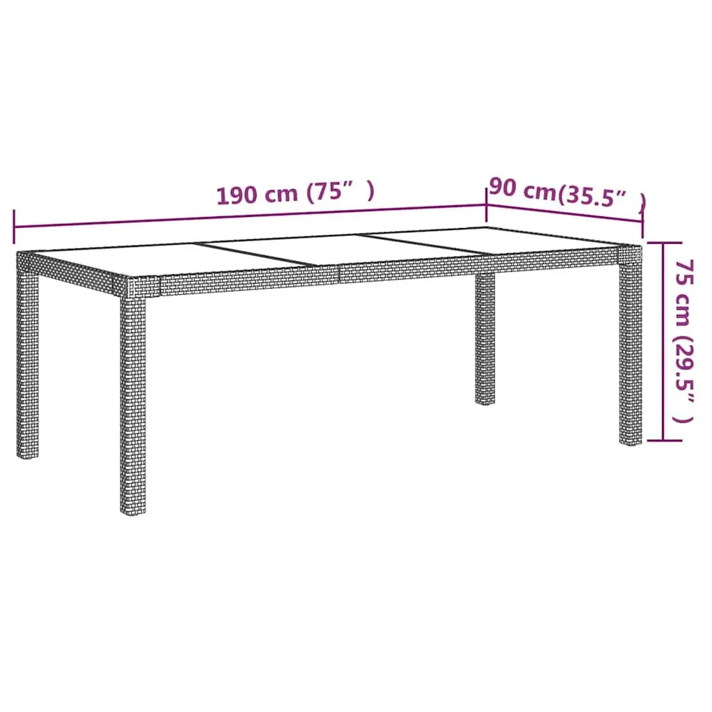 Garden Furniture Set 7 Piece Outdoor Dining Grey Poly Rattan with Cushions