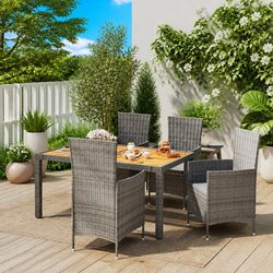 5 Piece Outdoor Dining Set: Comfort Meets Practicality