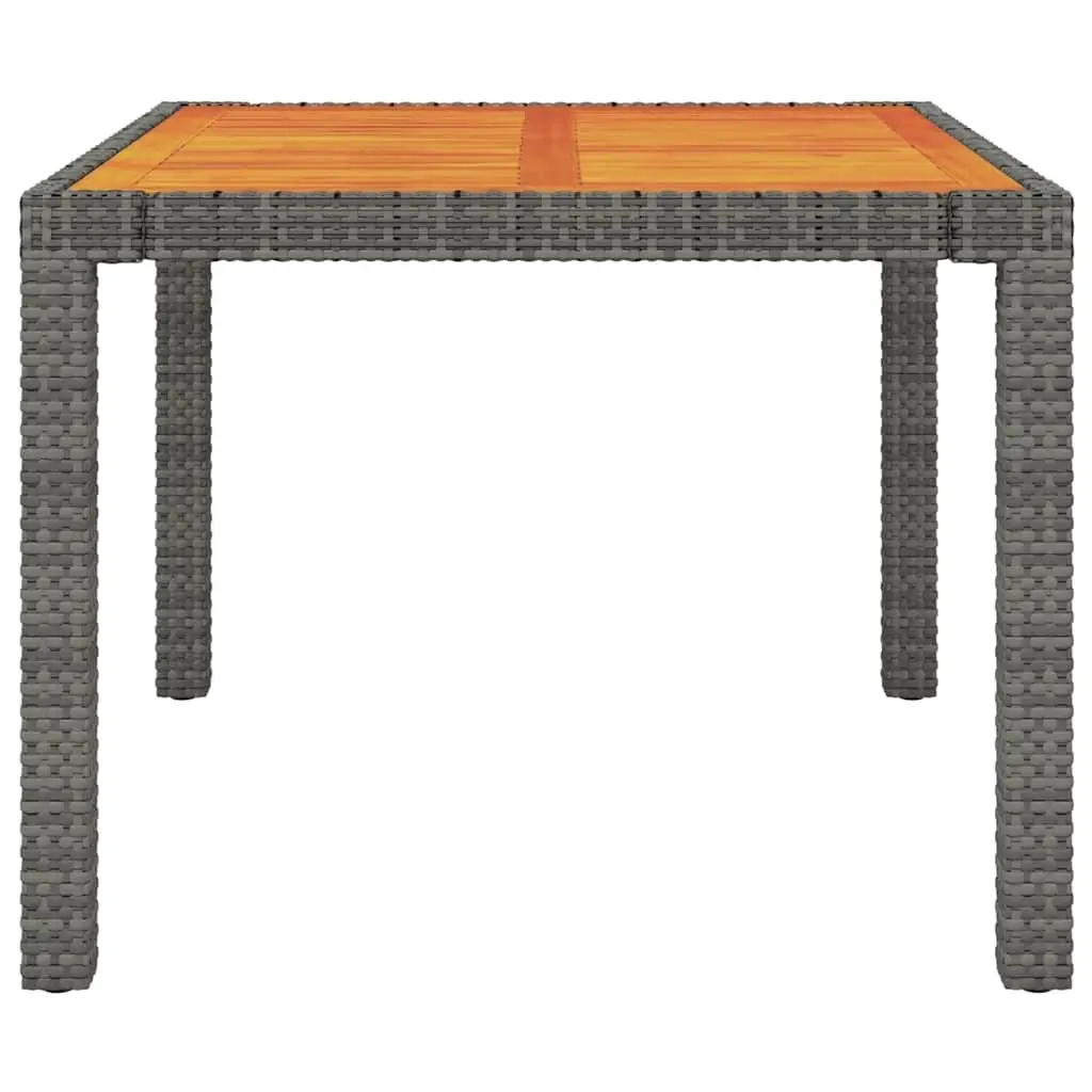 Outdoor Dining Set 3 Piece Grey Poly Rattan Garden Furniture