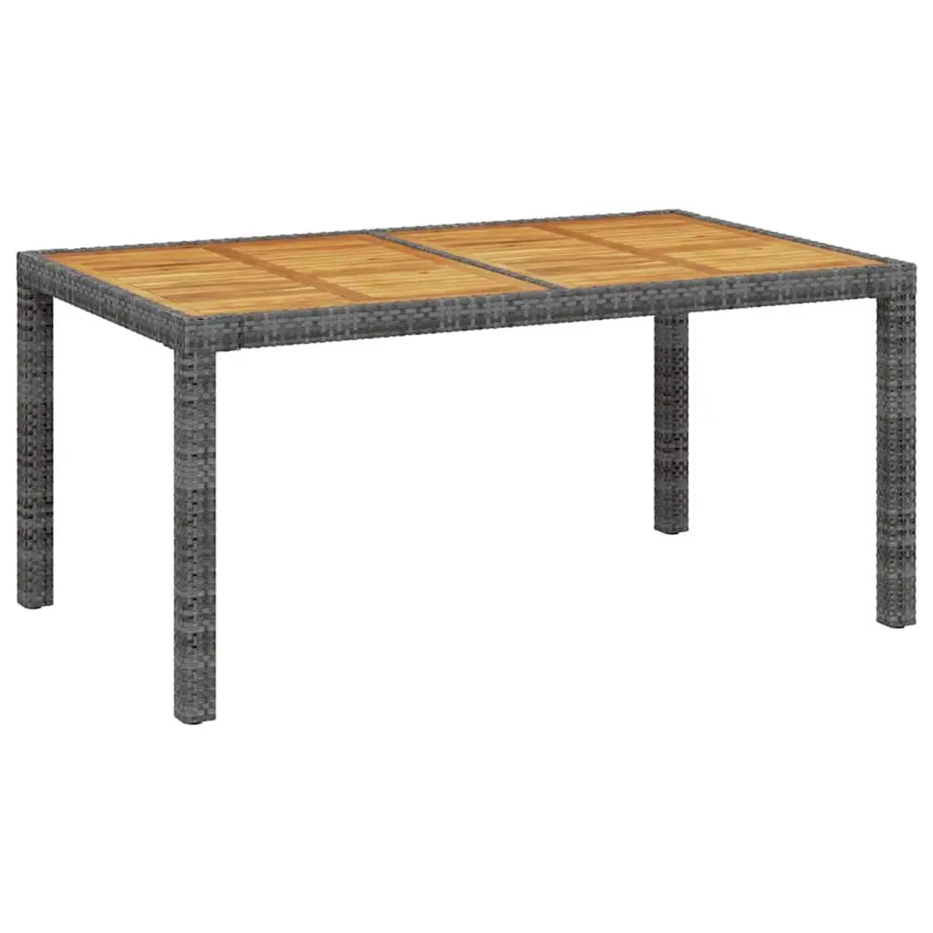 Outdoor Dining Set 5 Piece Grey Poly Rattan Garden Furniture