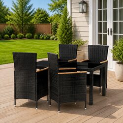 Quality 5-Piece Outdoor Dining Set with Cushions