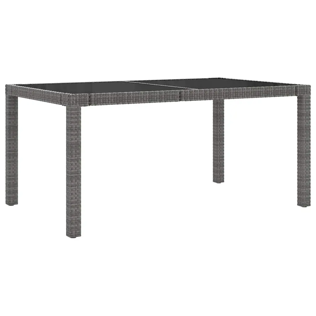 Garden Furniture Set 7 Piece Outdoor Dining Grey Poly Rattan with Cushions
