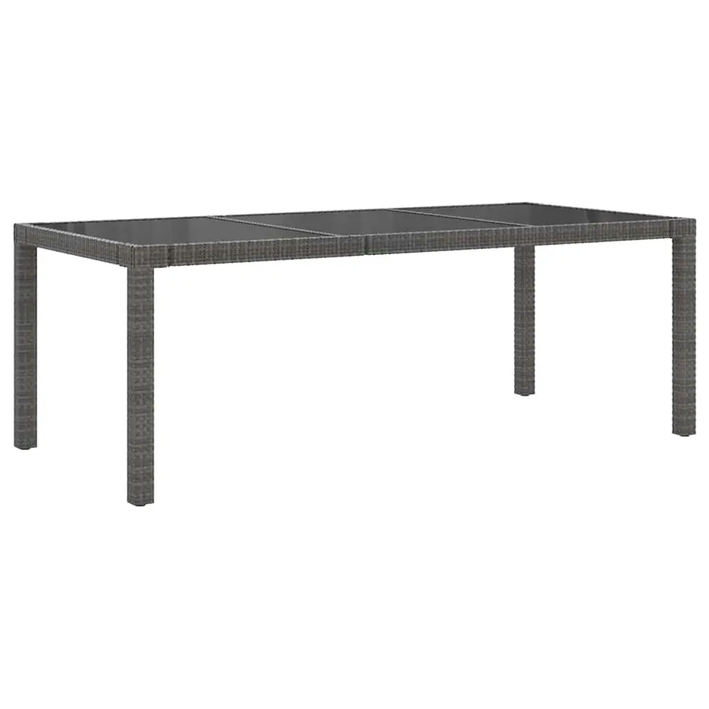 Outdoor Dining Set 7 Piece Garden Furniture Grey Cushions