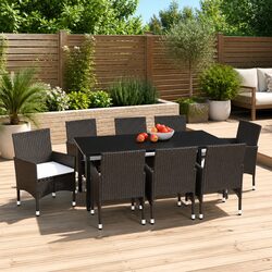 Comfortable and Affordable 9 Piece Garden Dining Set